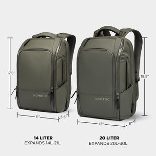 Nomatic Olive Travel size comparison#color_olive